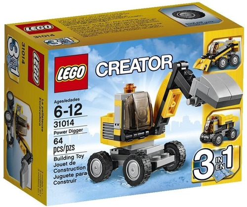 31014 Lego Creator Escavadora 3 En 1 Power Digger