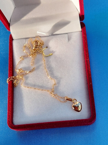 Cadena Con Colgante De Corazón Oro 18k