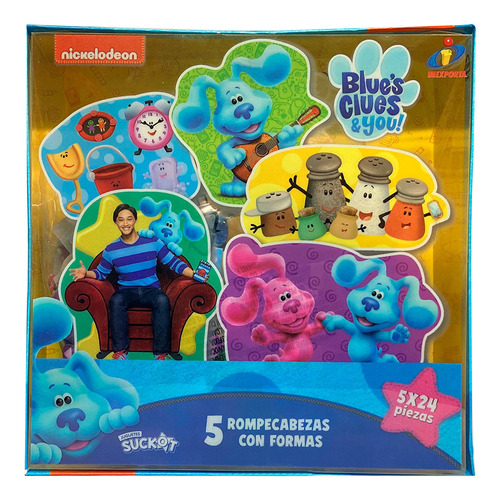 Set 5 Rompecabezas Formas Las Pistas De Blue Clue´s.