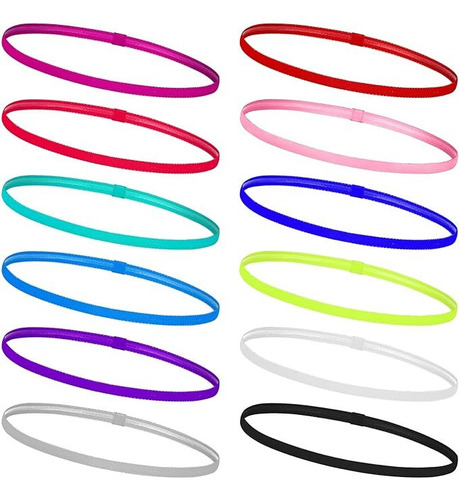 Y 12 Bandas Elásticas De Cabello Diademas Deportiva
