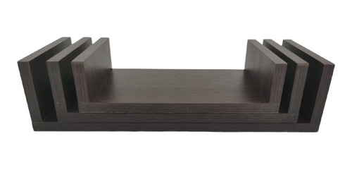 Imagen 3 de 10 de Set De 3 Repisas Flotantes Estilo U 30 X 15 Cm Color Roble Dakar