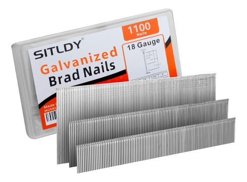 Clavos Galvanizados Sitley Calibre 18, Paquete De 1100 (3/4