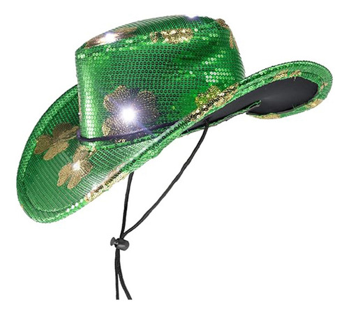 C Adorna Los Sombreros Del Día De San Patricio Con Luces Par