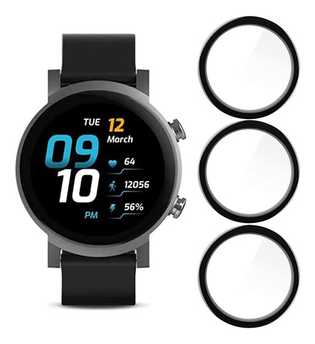 3 Protectores De Pantalla Para Ticwatch E3 Smartwatch