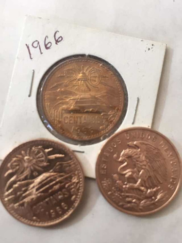 Moneda 20 Centavos Piramide 1966 Con Brillo Natural