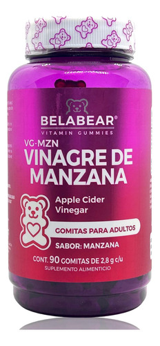 Vinagre De Manzana 90 Gomitas Belabear Apple Cider