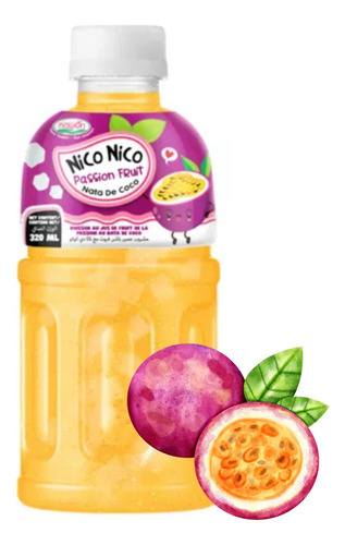 Nico Nico Maracuya Bebida Nata De Coco 320ml Passion Fruit