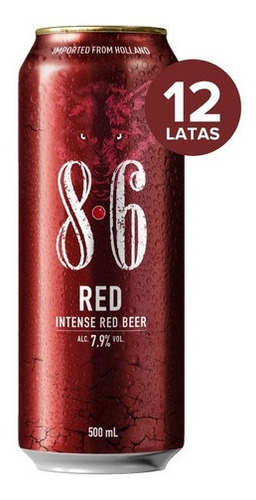 Imagen 1 de 8 de Cerveza Importada Bavaria 8.6 Red Lata 500 Ml. X12
