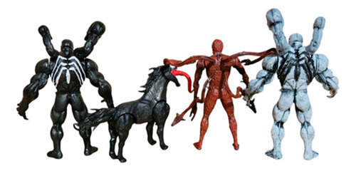 Spider Man Set Figuras Venom Carnage Antivenom Set 4 Pzs