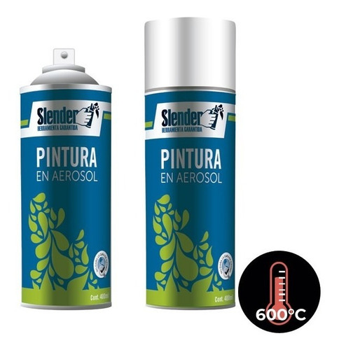 Pintura Aerosol Negro Alta Temperatura 600º - Slender