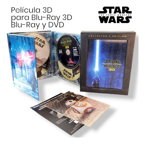 Star Wars The Force Awakens 3d Collectors Edition Bluray Dvd
