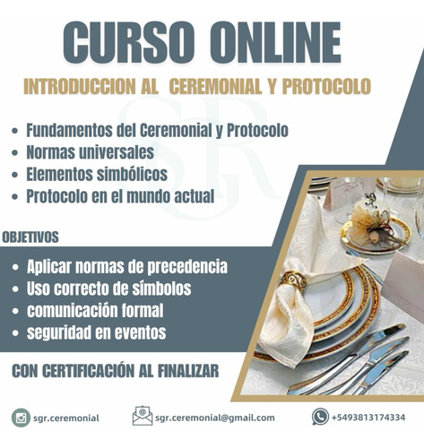 Curso Introducción Al Ceremonial Y Protocolo