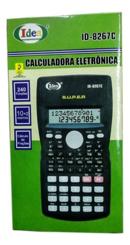 Calculadora Científica 240 Funções Display 2 Linhas Com Capa