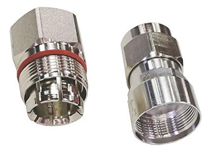 Pack 2 Adaptadores N Tipo Male Para Conectores Heliax