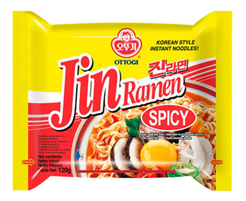 5 Ramen Ottogi Jin Ramen Sopa Instantanea Varios Sabores