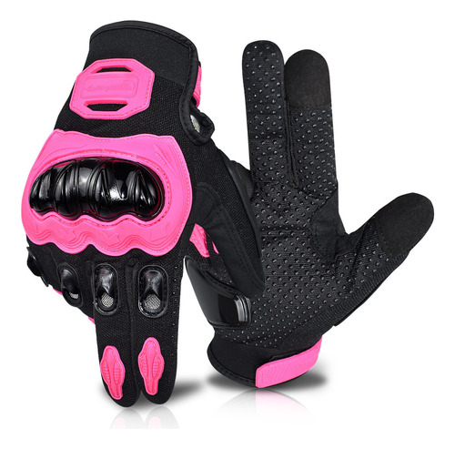 Guantes De Moto Para Mujer, Pantalla Táctil, Moto De Verano Color Rosa Talla G