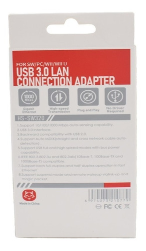 Imagen 3 de 5 de Adaptador Lan Nintendo Switch