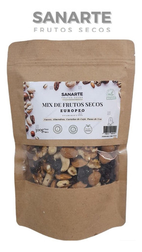 Mix Frutos Secos 300 Gr X 6 Unidades ( Mix Europeo) 