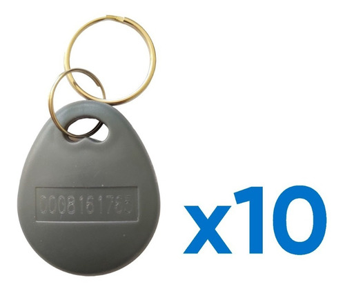 Kit 10 Tarjeta De Prox Tipo Llavero 125khz Skey3 Secukey