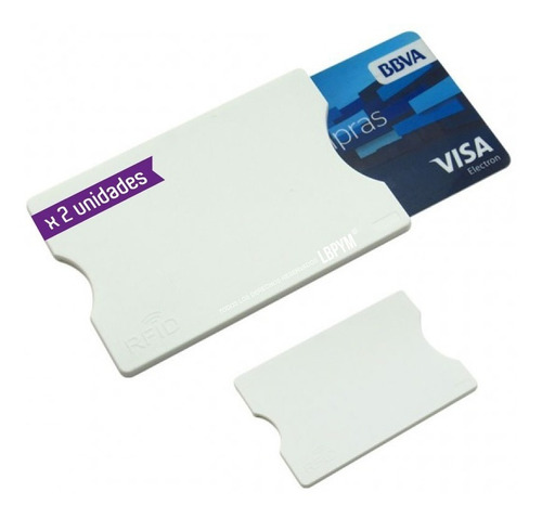 2 Estuches Portatarjeta Protección Débito Crédito Cédula