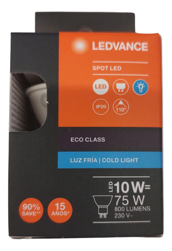 Lote 46 Lámparas Dicroicas Led Ledvance 10w 220v Gu10 Fría 