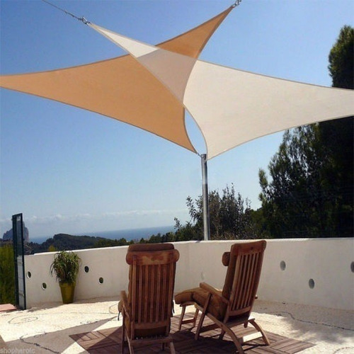Toldo Vela Triangular Lonas Telas Toldos Sombra 5x5x5