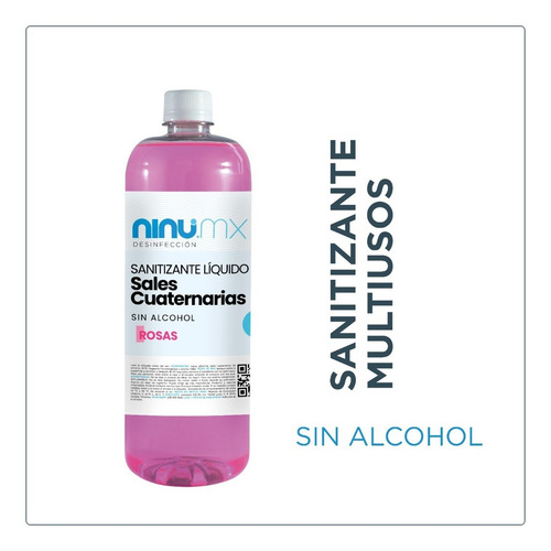 Imagen 3 de 9 de Sanitizante Liquido Desinfectante Ninu 1 Litro Multiusos