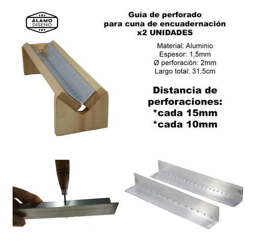 Kit K2 Prensa A4+cuna A4 Con 2 Guías +punzón +plegadera