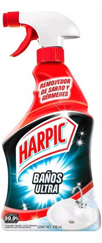 Limpiador Liquido Harpic Baños Ultra 650m Paq. C/2 Pzas.