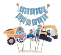 Comprar Cake Toppers Torta 2d Blippi Feliz Cumple + 10 Mini Toppers