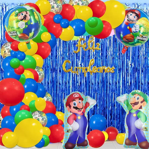 Kit De Globos Para Mario Bros Decoracion Fiesta Cumpleaños