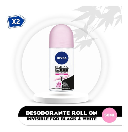 Desodorante Roll-on Nivea Invisible For Black & White 50 Ml 