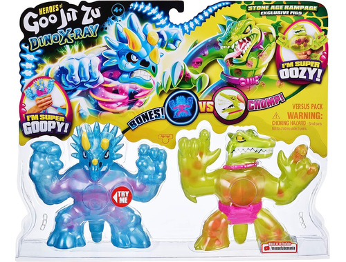 Heroes Of Goo Jit Zu Dino X-ray Pack X2 Tritops Vs Shredz
