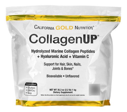 California Gold Nutrition, Collagenup, 1 Kg (2,2 Lb) Sabor Sin Sabor