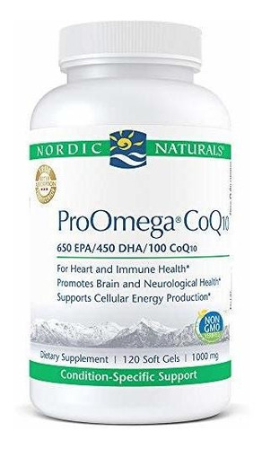 Nordic Naturals Proomega Coq10 - Aceite De Pescado, 650 Mg
