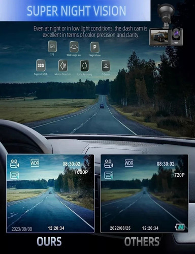 Dash Cam Wifi Dashcams Delantero Y Trasero