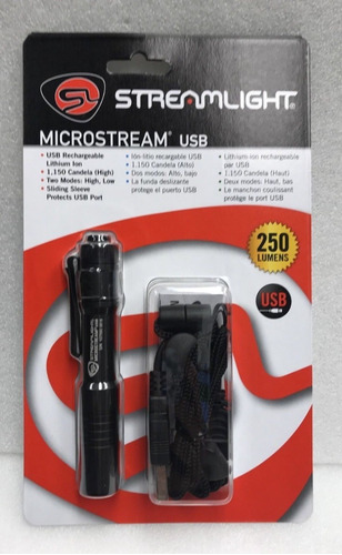 Lanterna Streamlight Microstream 250 Lúmens Recarregável Usb