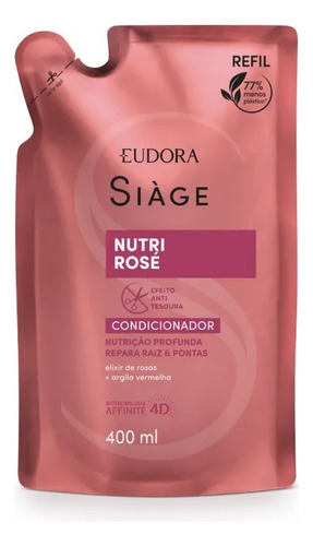 Shampoo Nutri Rosé Anti Tesoura 400 Ml - Refil