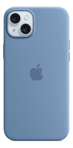 Capa Silicone Magsafe iPhone 15 Plus Azul I - Original Apple