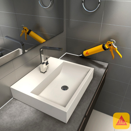 Imagen 2 de 4 de Sikaseal 120 Sellador Baño Y Cocina Gris 300ml