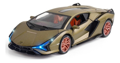 Modelo De Aleación 1:24 Lamborghini Sian Con Sonido Y Luz