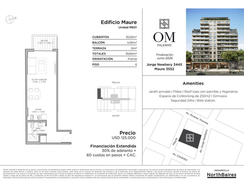 Departamento Mono  Ambiente  -om Palermo - Palermo Hollywood