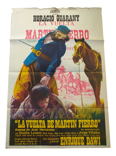 Afiche Cine Argentino La Vuelta De Martín Fierro H Guarani *