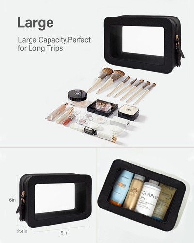 Bolsa De Maquillaje Transparente Para Mujer Portátil