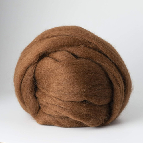 Lana De Alpaca Para Tejer, 57 Gramos, Color Marrón Oscuro