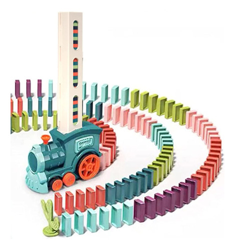 Juego De Tren De Dominó Eléctrico, Automático, De Juguete, D