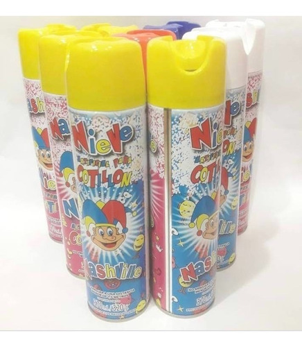 Nieve Espuma Carnaval Cotillón Aerosol Pack X 6un