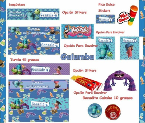 Kit Imprimible Monsters Inc Monstruos Sully Mike Boo S205