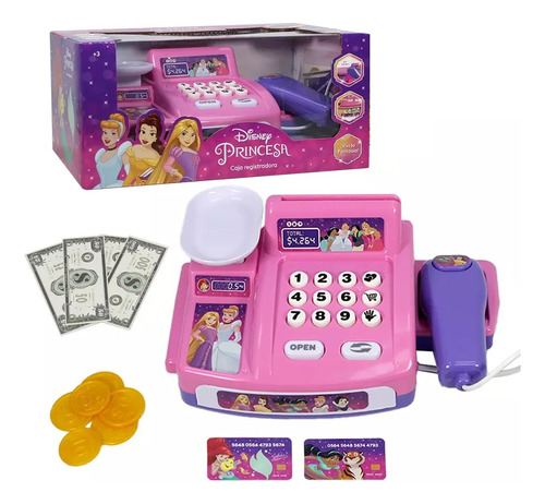 Juguete Caja Registradora Infantil Sonido Princesas Frozen Color Princesa