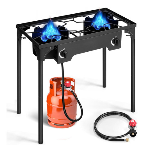Estufa De Gas Propano 2 Quemadores 150,000 Btu Con Patas Ext